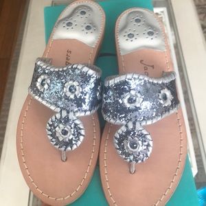 NIB Jack Rogers Cleo Glitter Sandals
